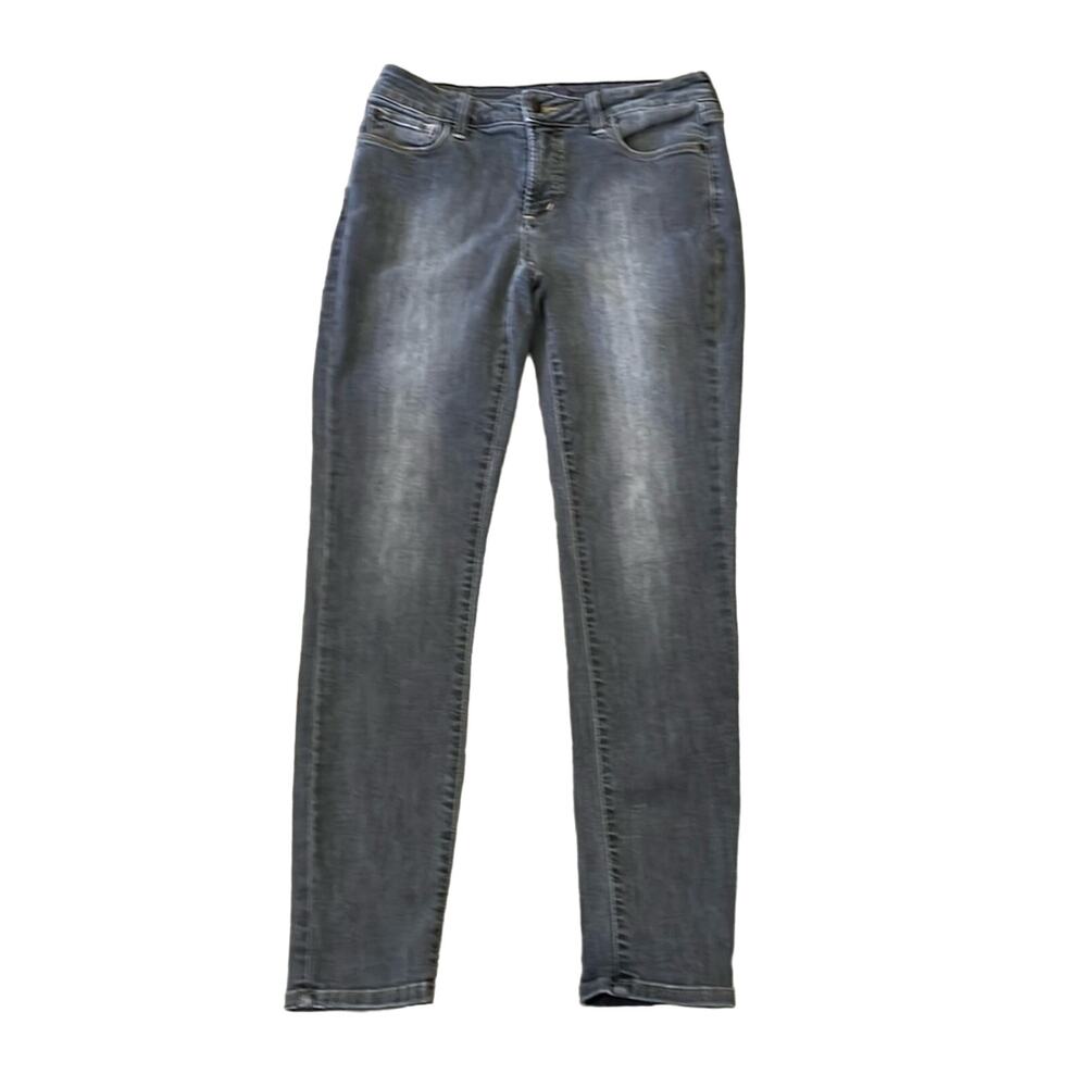NYDJ Women's Mid Rise Super Skinny Jean Grey Wash Size 8